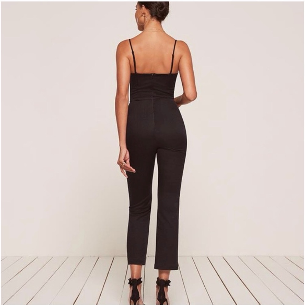 Reformation Norwood Black Sweetheart Jumpsuit Wide Leg Size 2 - Picture 12 of 15